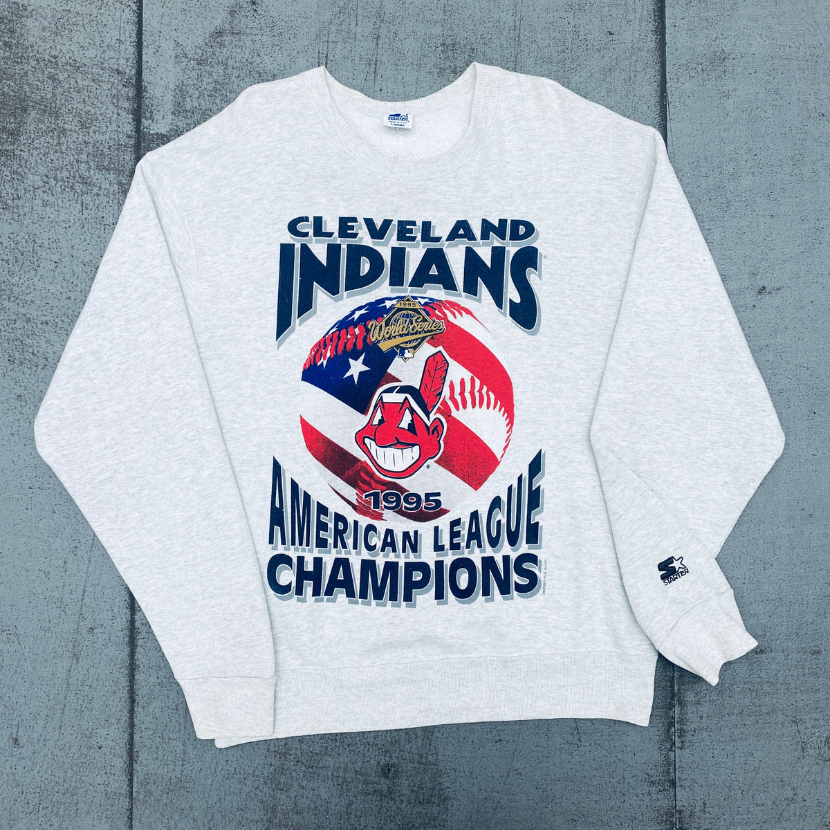 Vintage Starter T Shirt Atlanta Braves 1995 World Series