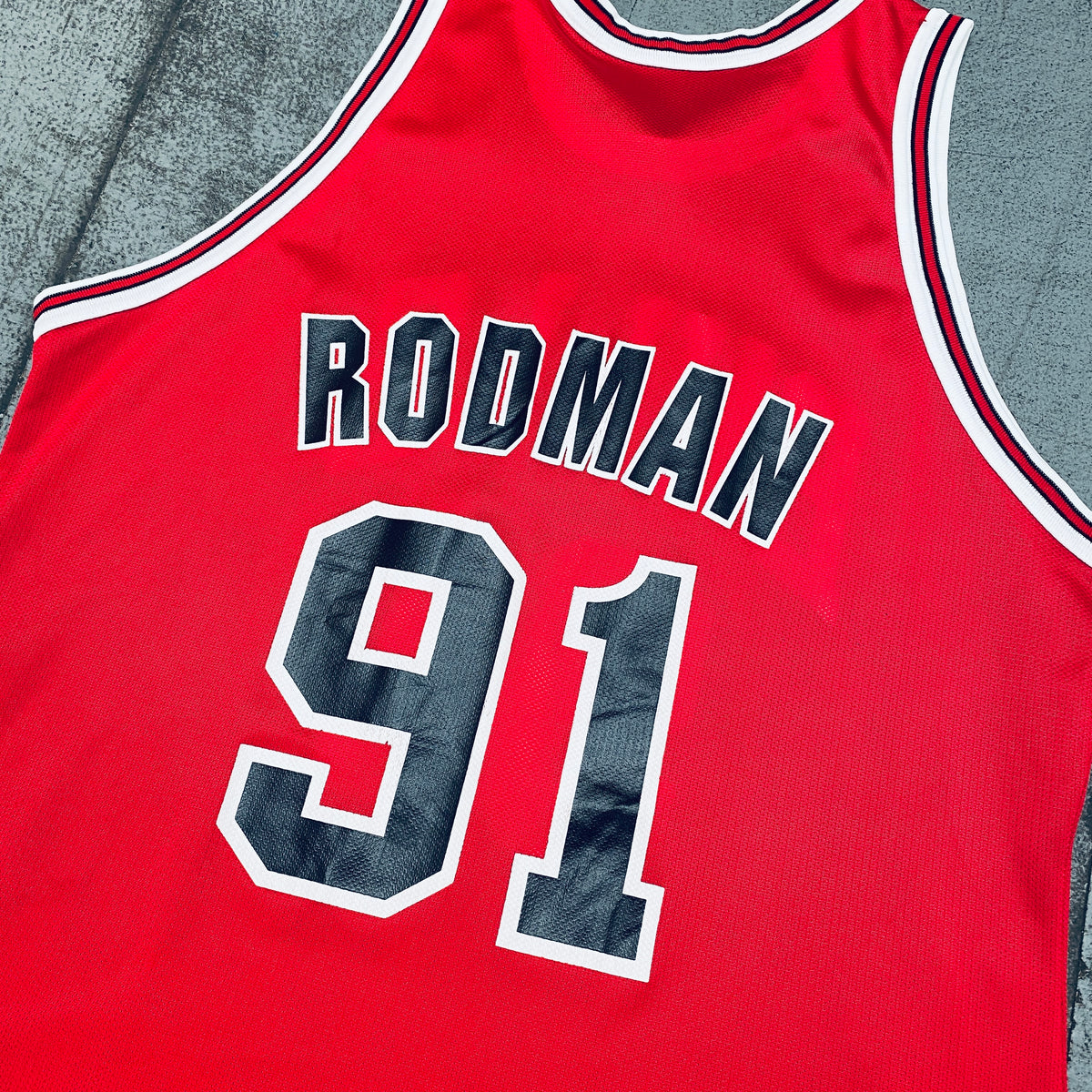VTG Champion Dennis Rodman Chicago Bulls NBA Jersey #91 Red Toddler 2T NWT