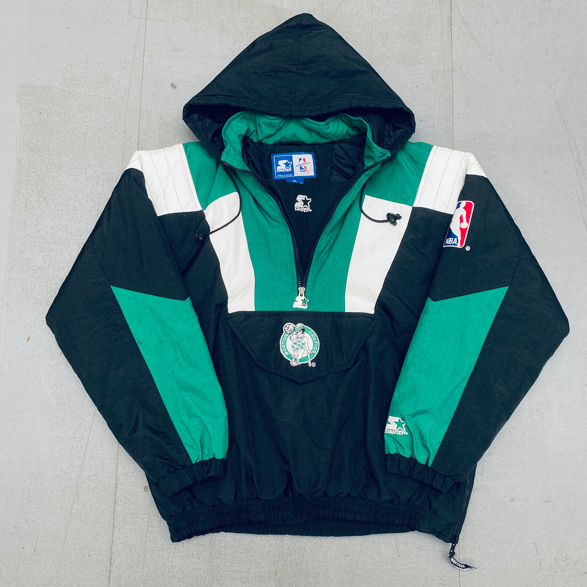 Vintage 1990s starter Boston Celtics NBA Full Zip Windbreaker Jacket / Team Logo shops / Athletic Spring Summer Sportswear / Streetwear / NBA