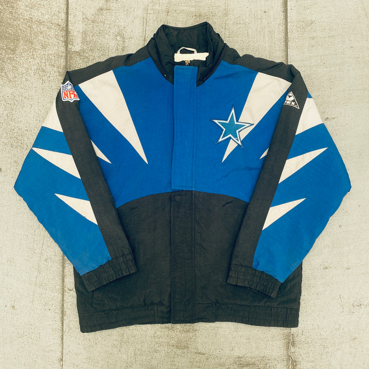 Dallas Cowboys: 1990's Apex One Sharktooth Fullzip Proline Jacket 