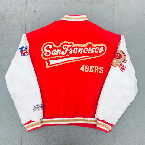 San Francisco 49ers: 1990 Campri Super Bowl XXIV Champions Wool Bomber Jacket (XL)