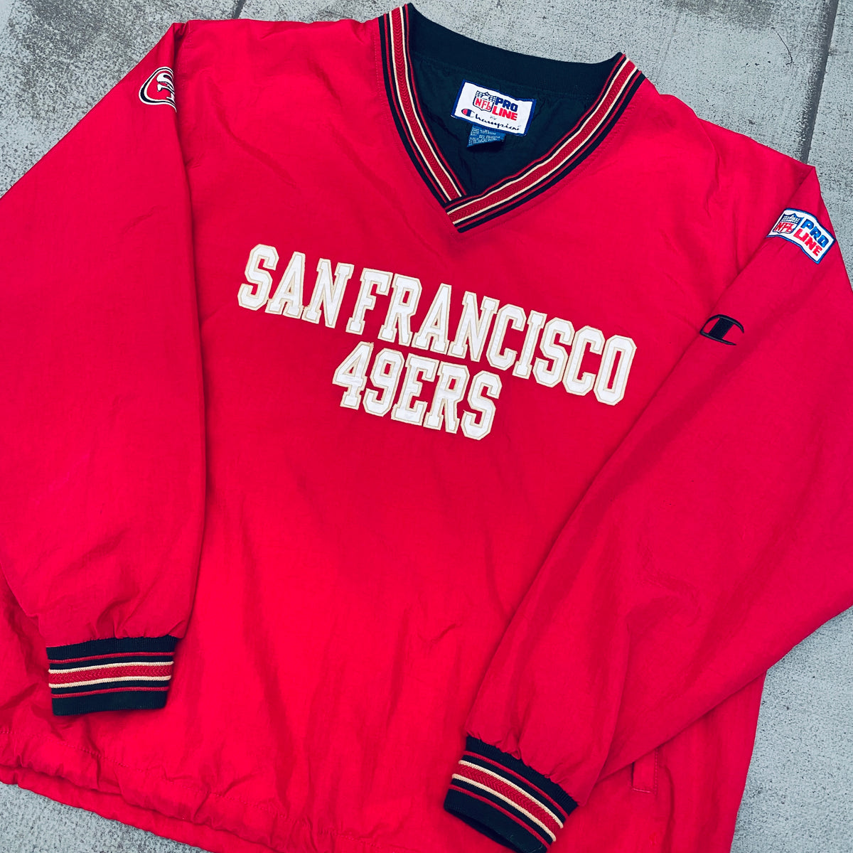 Vintage San Francisco 49ers NFL Starter Proline Pullover Half Zip Jacket Sz  XL