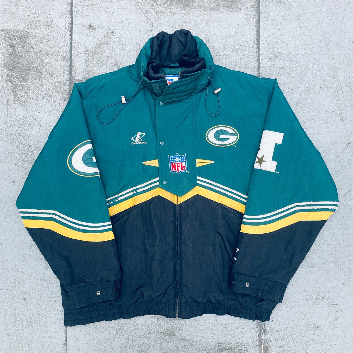 Green Bay Packers: 1990's 1/4 Zip Proline Starter Breakaway Jacket