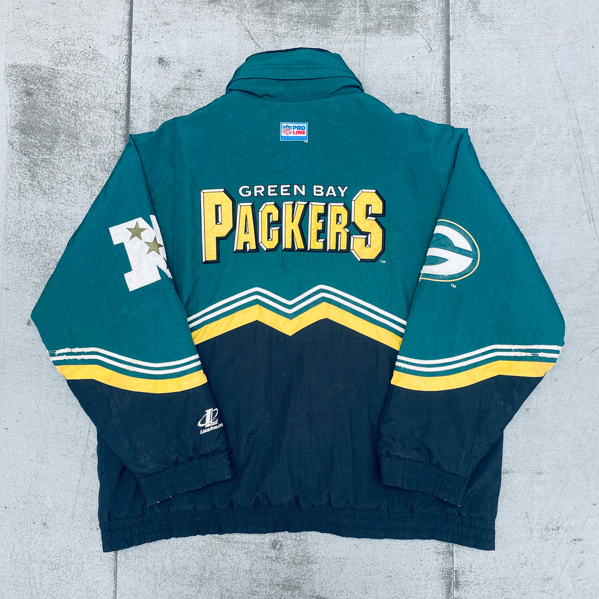 Green Bay Packers: 1990's 1/4 Zip Proline Starter Breakaway Jacket