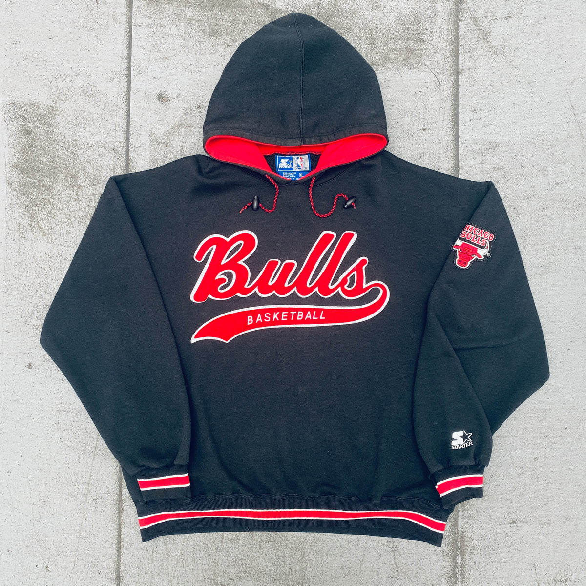 Chicago Bulls: 1990's Reverse Stitched Spellout Starter Baseball