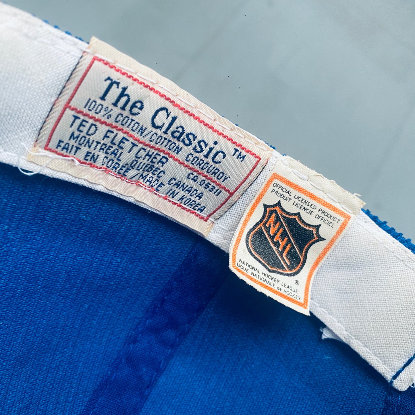 Buffalo Sabres: 1980's Corduroy Embroidered Spellout Snapback