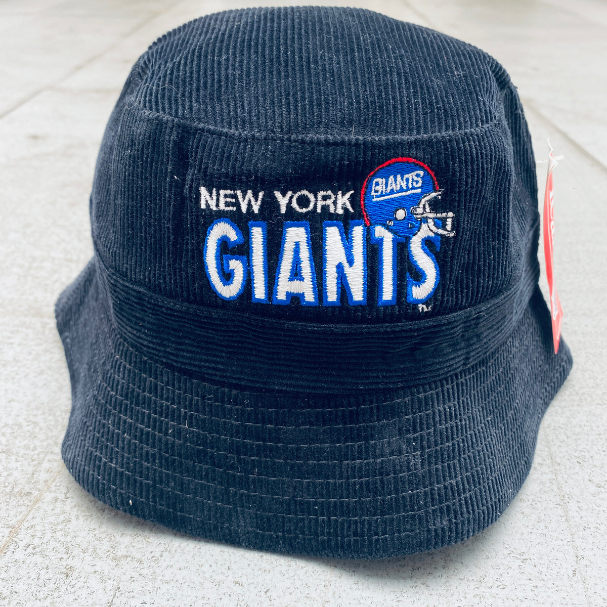 New York Giants: 1991 Corduroy Embroidered Bucket Hat - NWT
