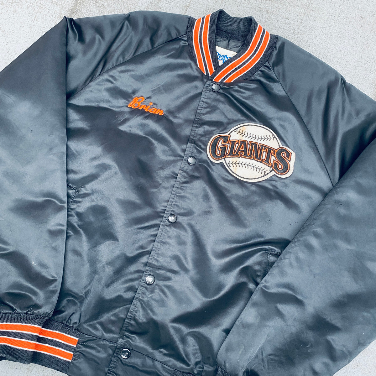 Vintage 90s Chicago Cubs Chalk Line Nylon Baseball Jacket Size