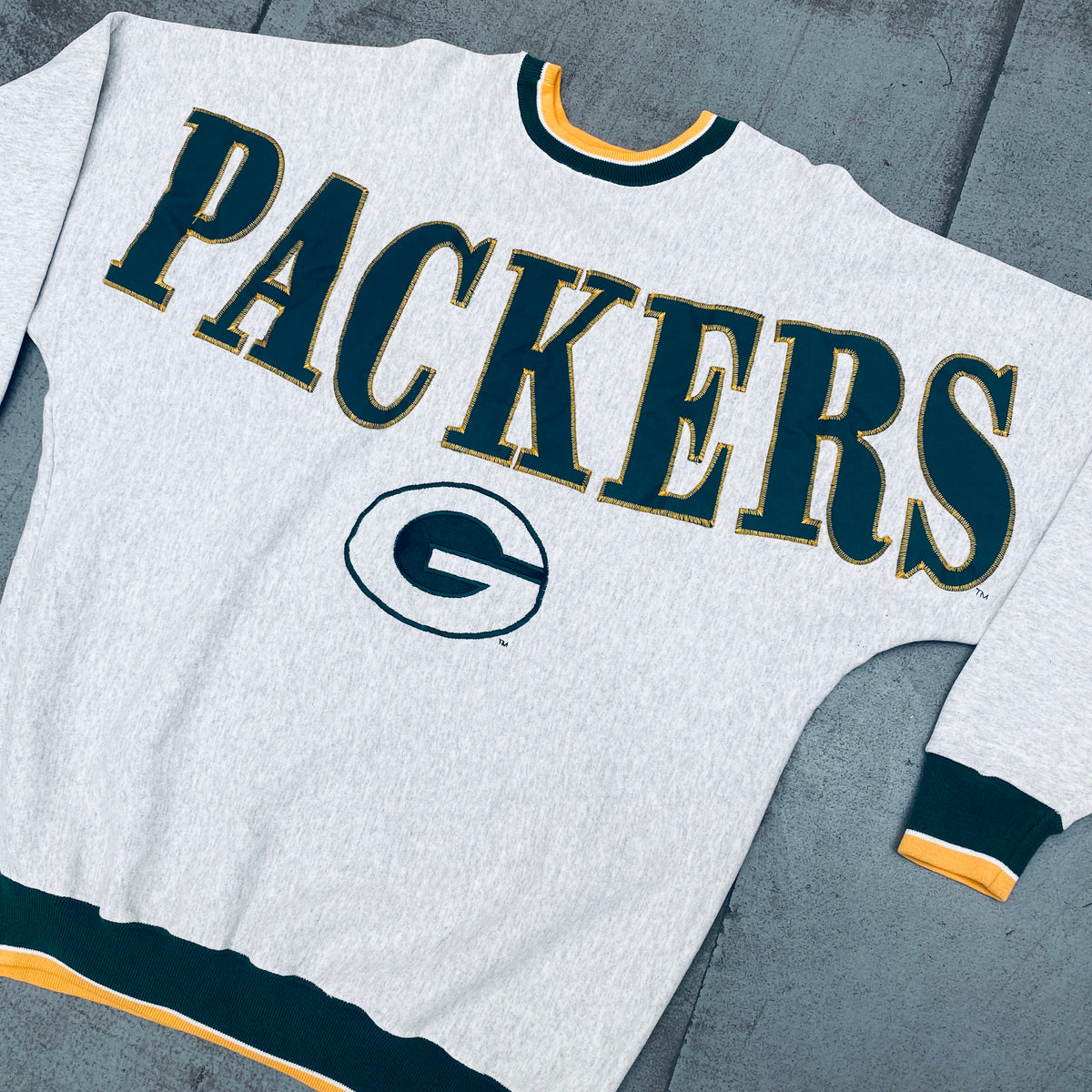 Green Bay Packers: 1990's Embroidered Spellout Sweat (L/XL) – National  Vintage League Ltd.