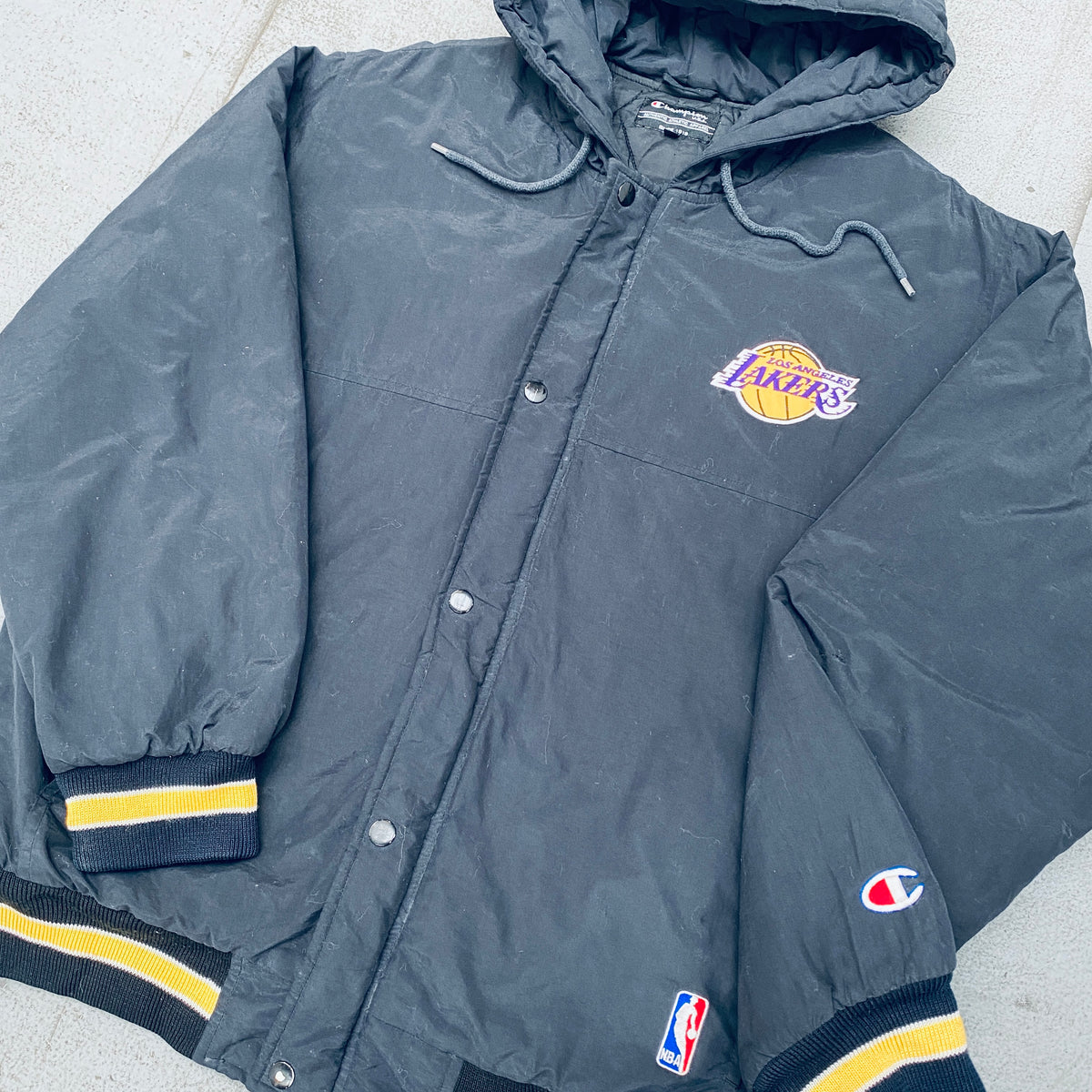 Los Angeles Lakers: 1990's Champion Blackout Fullzip Parka Jacket