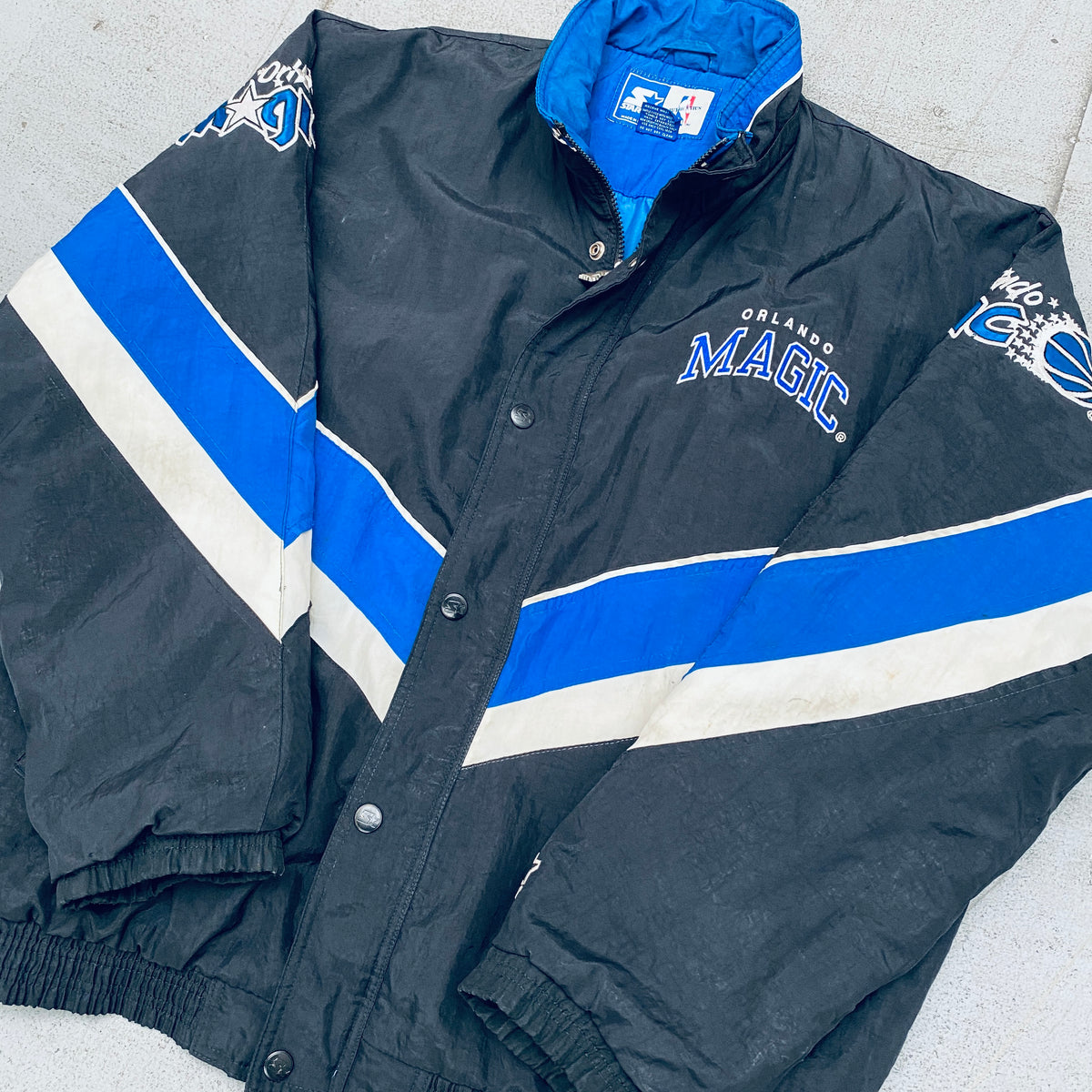 Orlando Magic: 1990's Fullzip NBA Authentics Starter Chevron Jacket (XL)