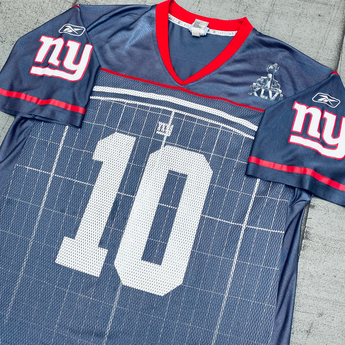 New York Giants: Eli Manning 2012 Super Bowl XLVI Stadium Jersey