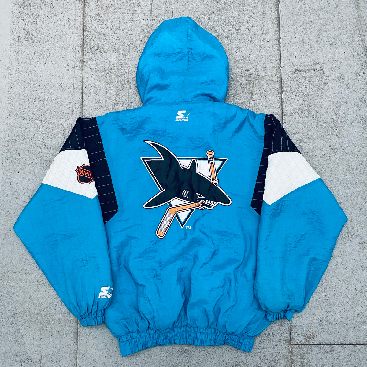 San Jose Sharks: 1990's Fullzip Starter Jacket (S) – National