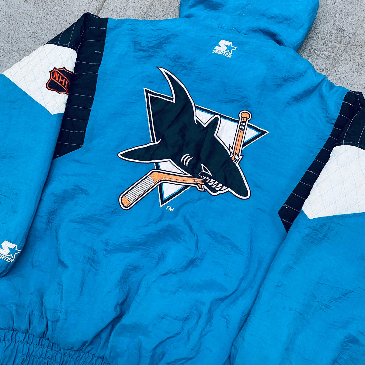 San Jose Sharks: 1990's 1/4 Zip Starter Breakaway Jacket (L/XL) – National  Vintage League Ltd.