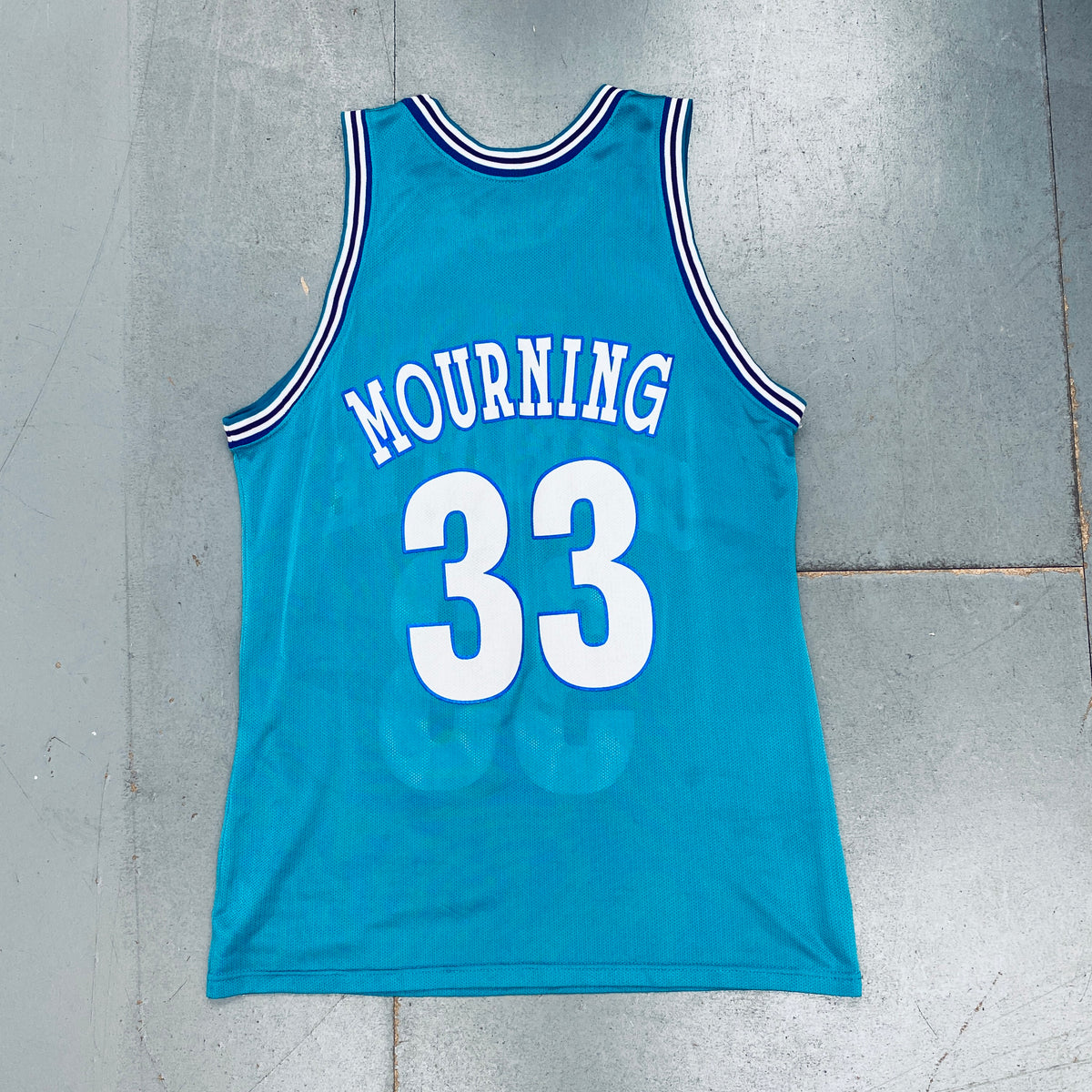 Vintage Champion Charlotte Hornets Alonzo Mourning Jersey