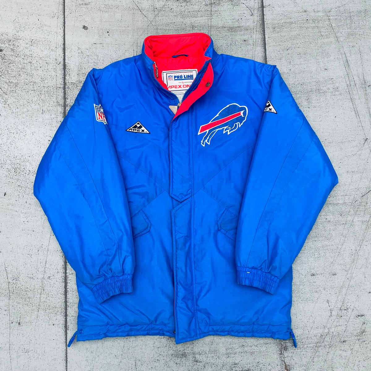 1990's BUFFALO BILLS APEX ONE RAIN COAT L - Classic American Sports