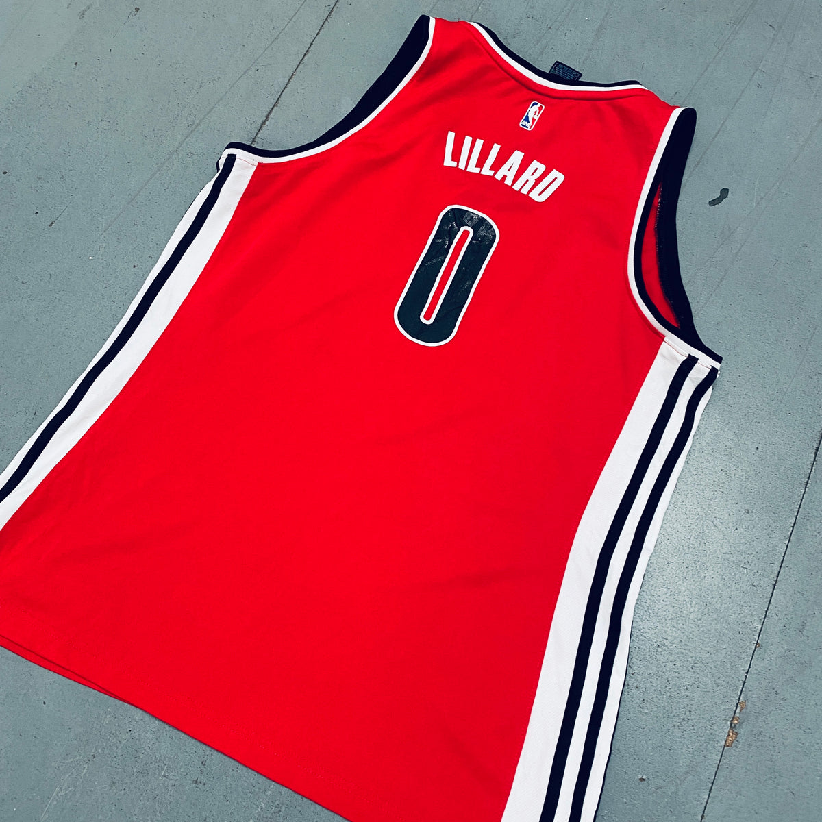 adidas Damian Lillard Portland Trail Blazers Red Finished Authentic Jersey