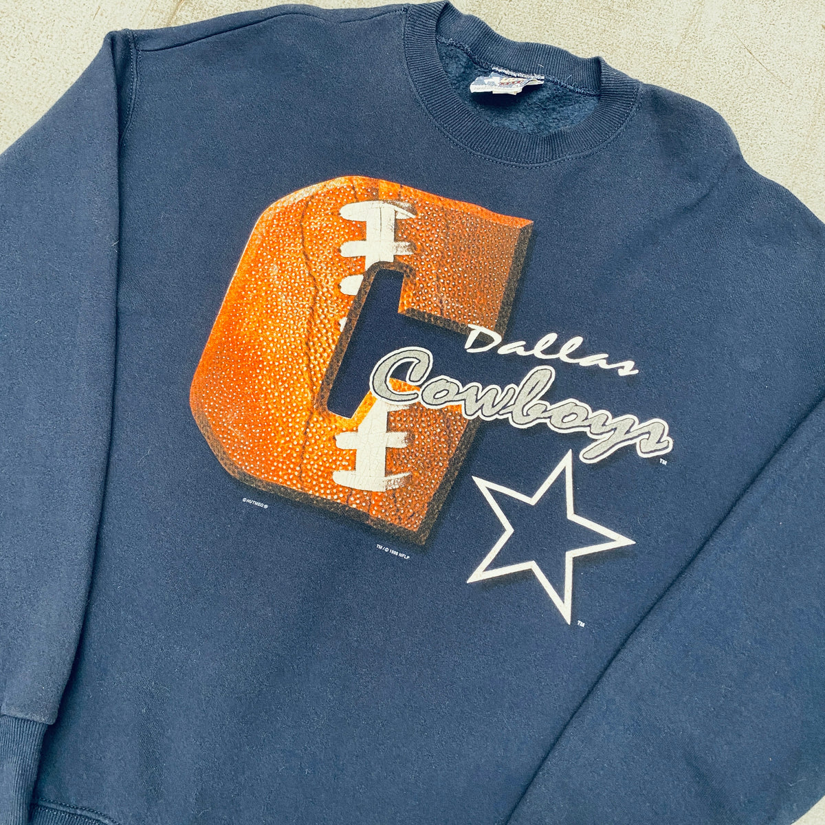 Vintage 90s Dallas Cowboys 1990s Blue NFL Football Crewneck 