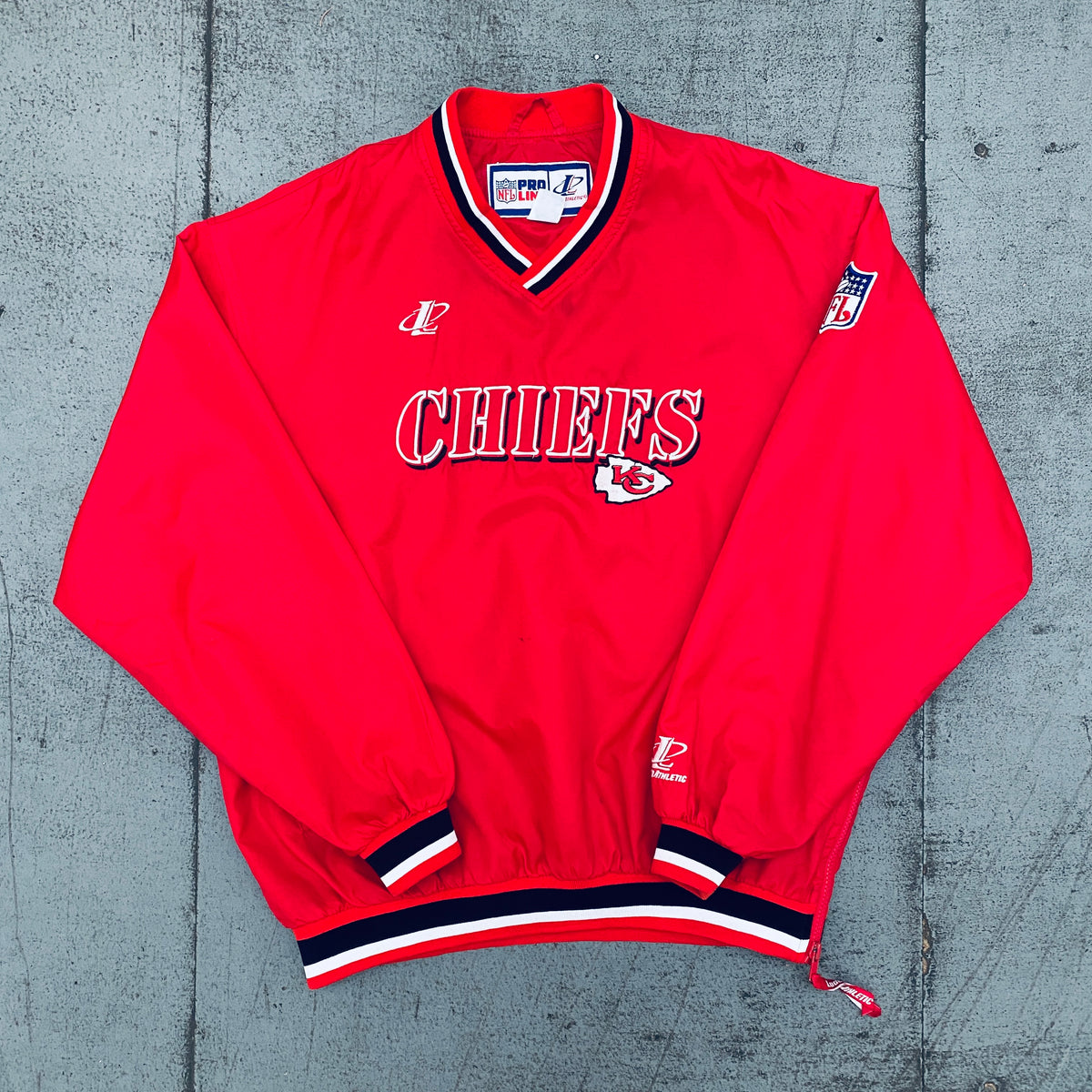 New England Patriots: 1990's Logo Athletic Wave Fullzip Proline Jacket –  National Vintage League Ltd.