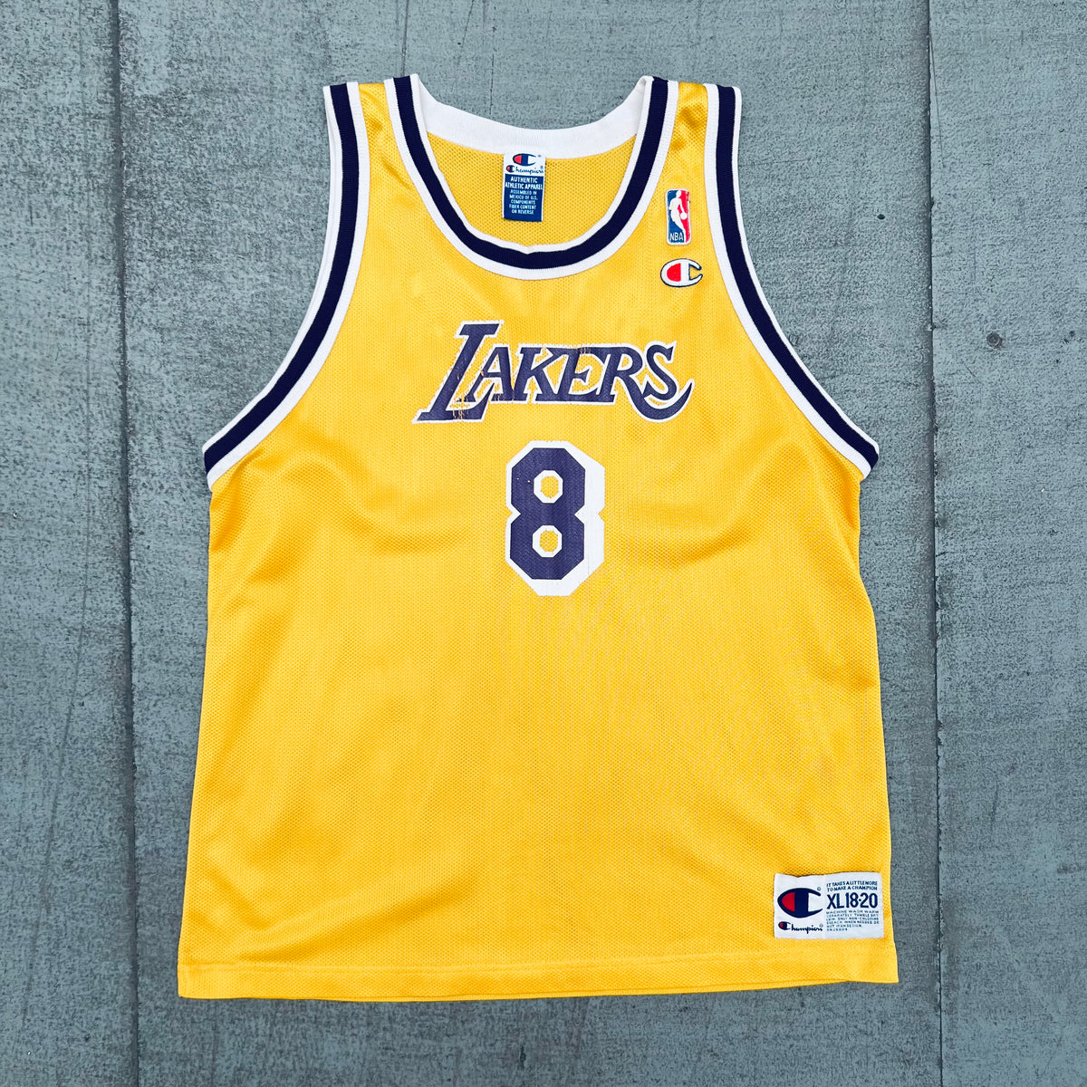 Los Angeles Lakers: Kobe Bryant 1996/97 Rookie Yellow Champion Jersey –  National Vintage League Ltd.