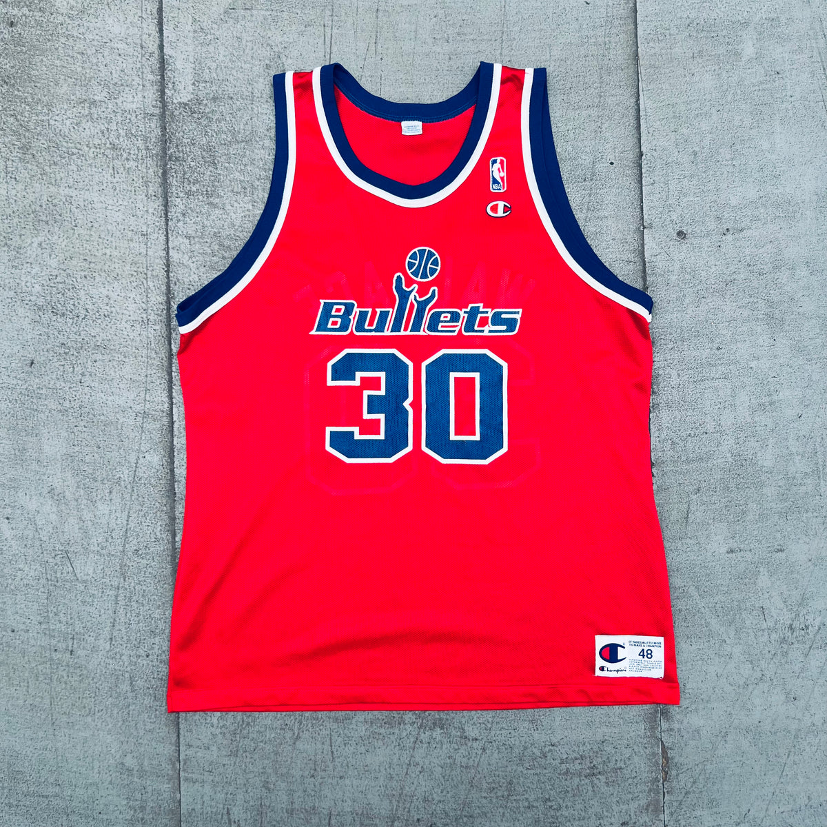 Washington Bullets: Rasheed Wallace 1995/96 Rookie Champion Jersey (XL –  National Vintage League Ltd.