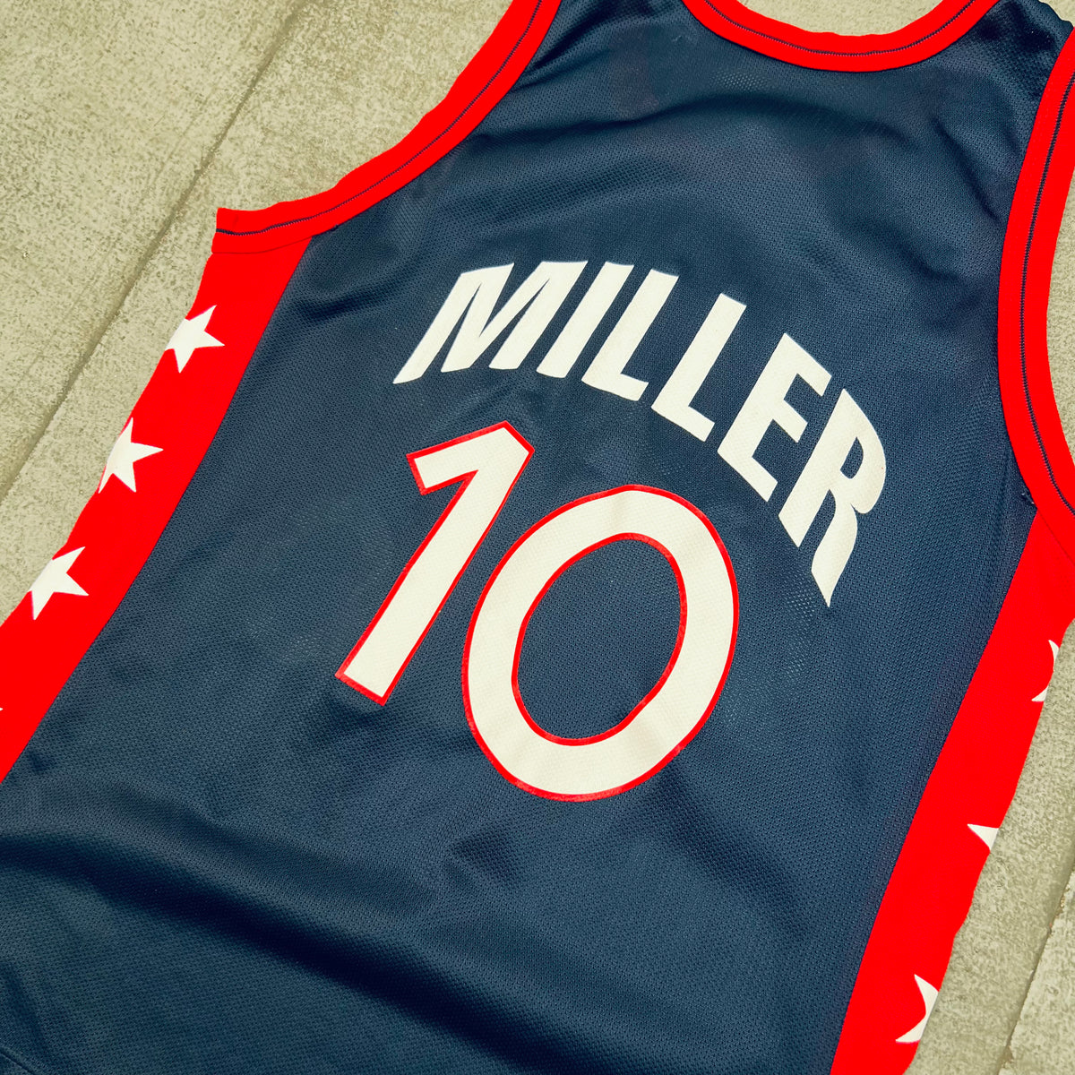 1996 Reggie Miller Chili Pepper NBA All Star Champion Jersey Size