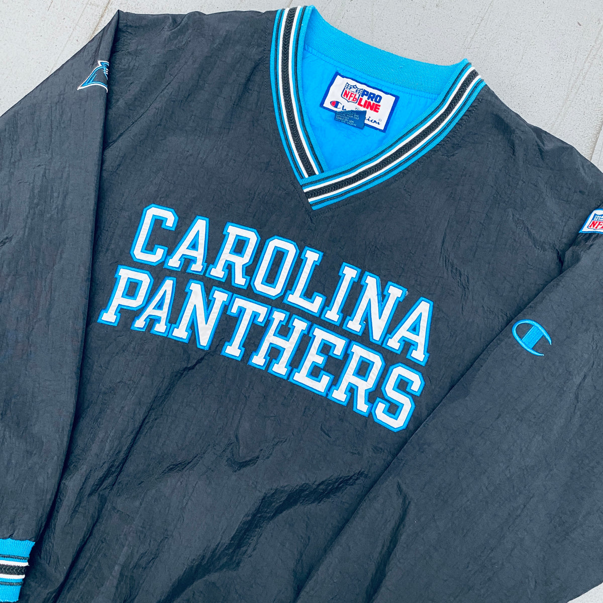 Carolina Panthers: 1990's Champion Spellout Proline Sideline Jacket (L –  National Vintage League Ltd.