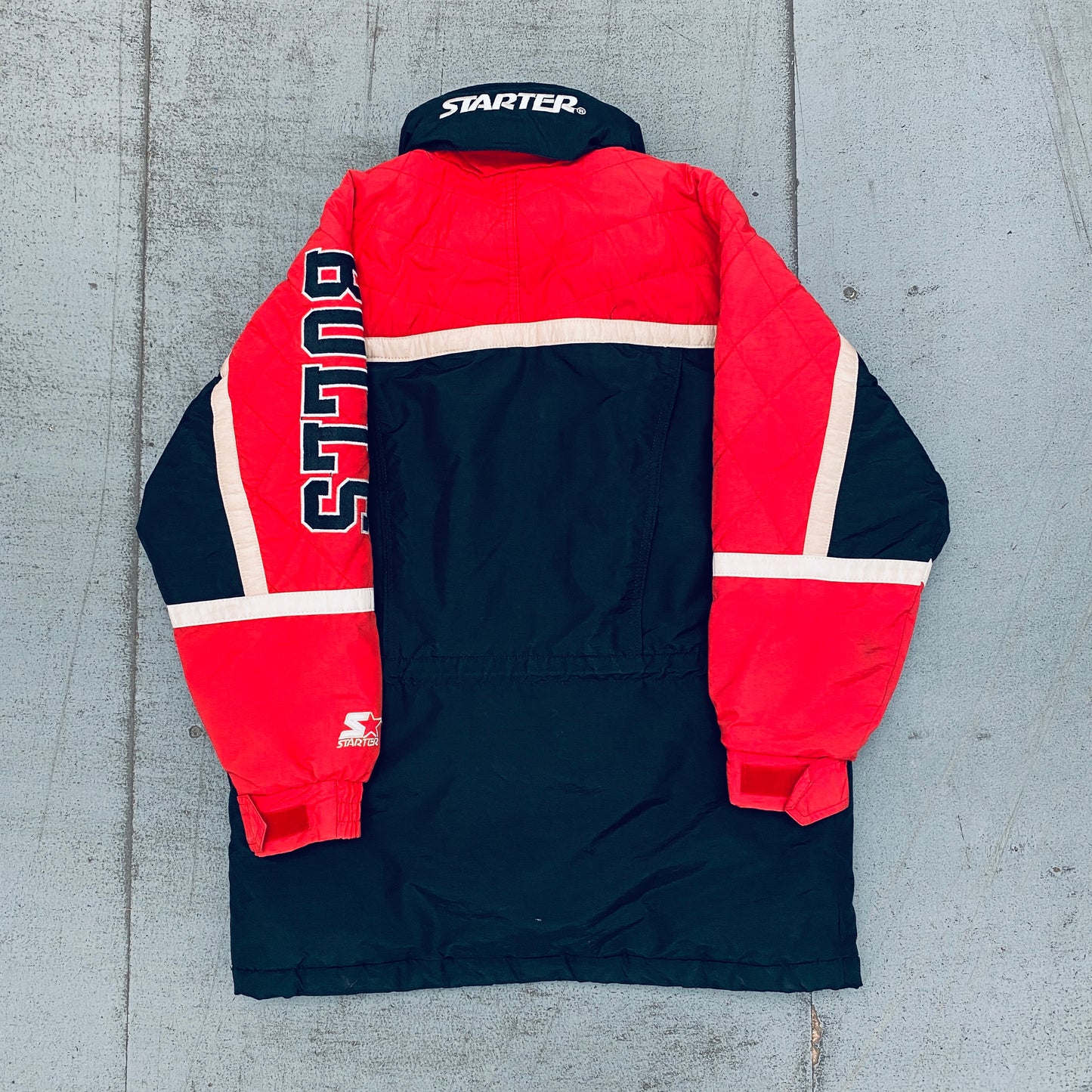 Chicago Bulls: 1990's Fullzip Starter Trench Coat w/ Hood (S)