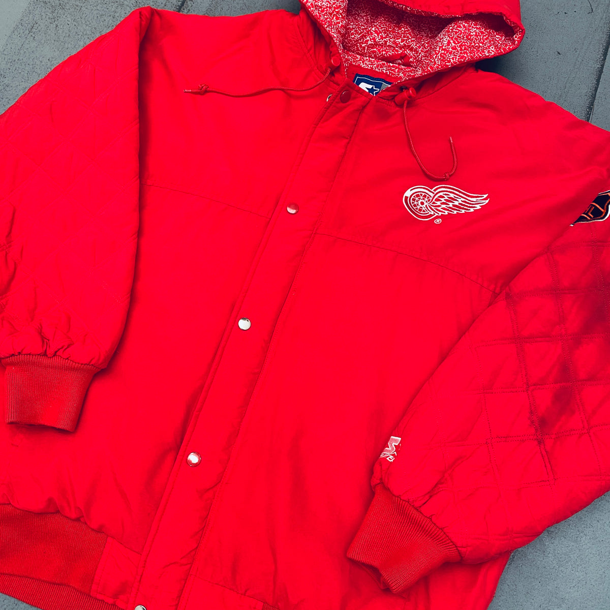 Detroit Red Wings: 1990's Fullzip Starter Parka Jacket (XL