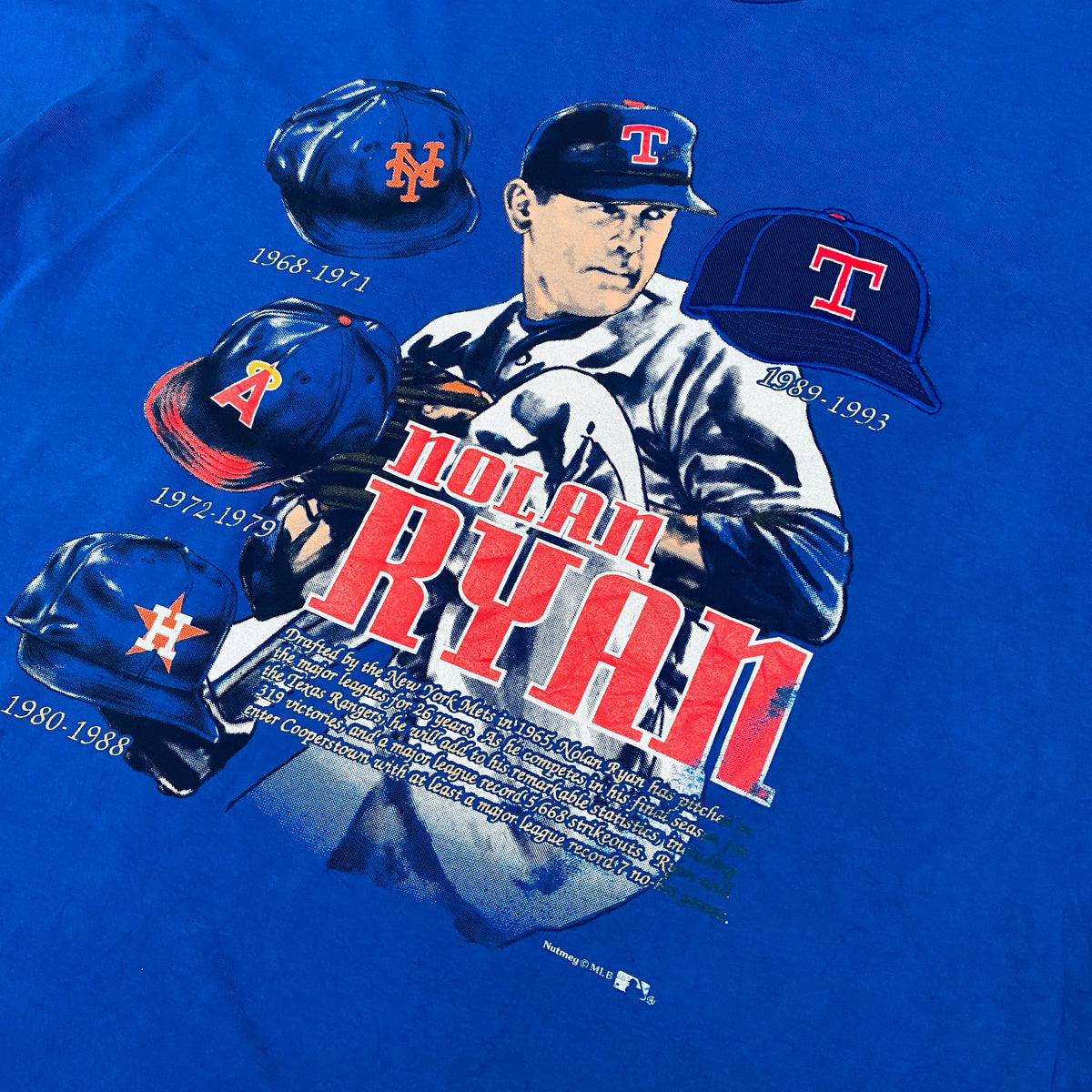 90s Texas Rangers Nolan Ryan Stats MLB t-shirt Large - The