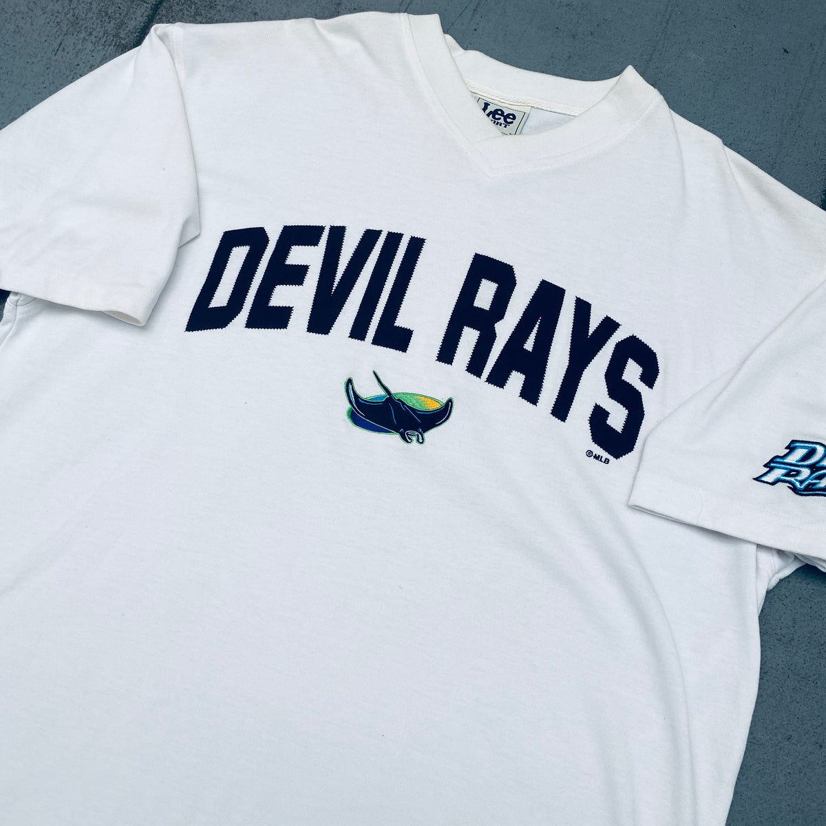 Tampa Bay Devil Rays: 1998 Inaugural Season Majestic Pinstripe Tee