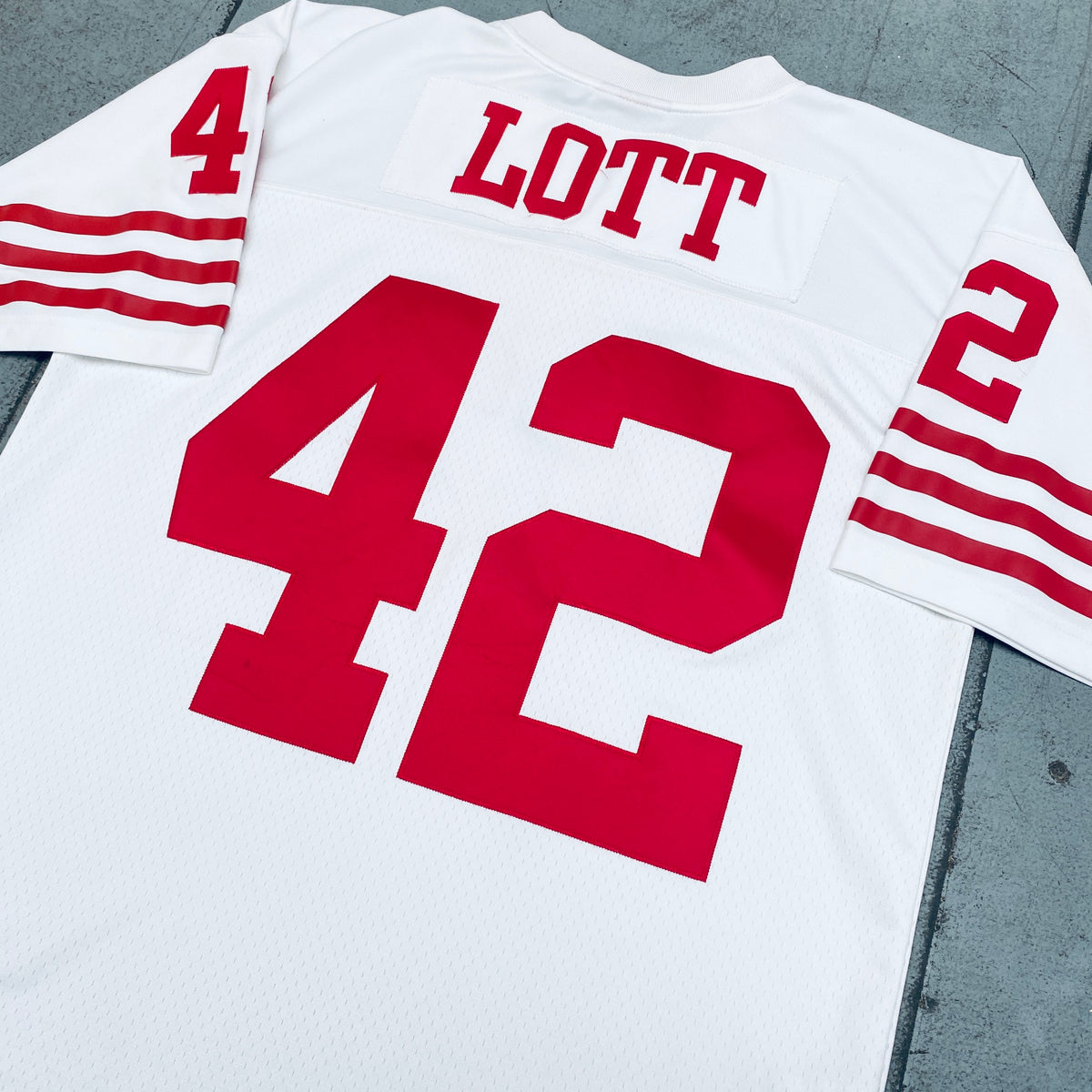 Vintage Ronnie Lott #42 San Francisco 49ers Throwback Stitched Jersey