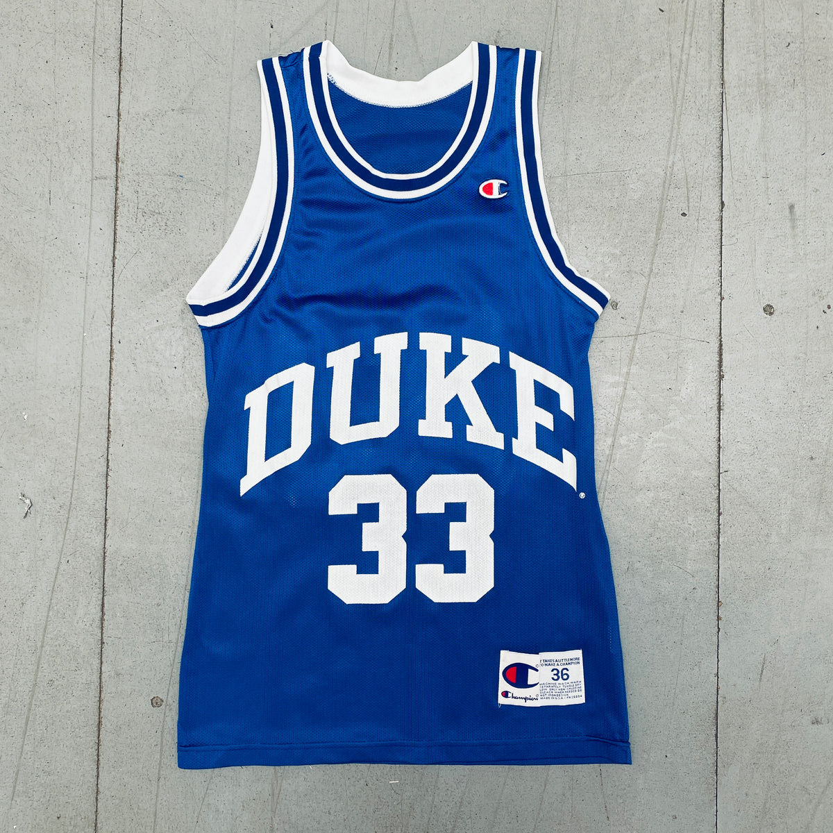 Duke Blue Devils: No. 33 'Grant Hill' 1993/94 Blue Champion Jersey