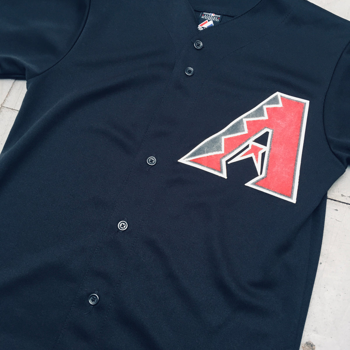 Vintage ARIZONA DIAMONDBACKS Majestic Mesh JERSEY Black SEWN NEW Old Stock  NWT