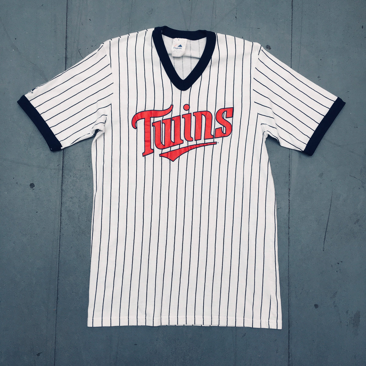 Minnesota Twins: 1980's Majestic Pinstripe Tee (M) – National