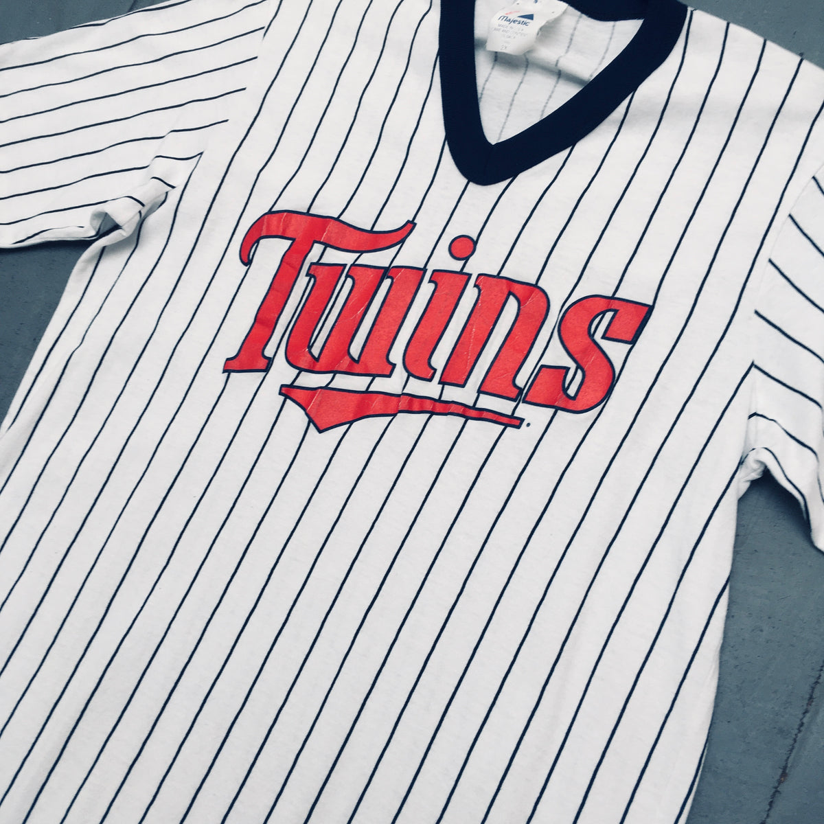 Vintage Minnesota Twins Majestic Pinstripe Baseball Jersey 