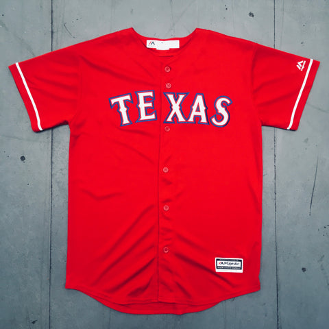 Texas Rangers: Prince Fielder 2014 Red Majestic Stitched Jersey (S)