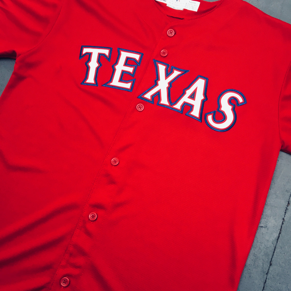 NWT Majestic Prince Fielder Texas Rangers Youth Red Alternate Jersey