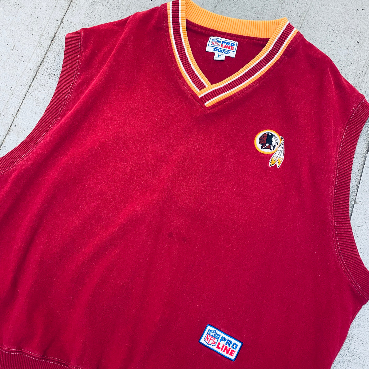 1990's WASHINGTON REDSKINS STARTER SWEAT TOP L - Classic American Sports