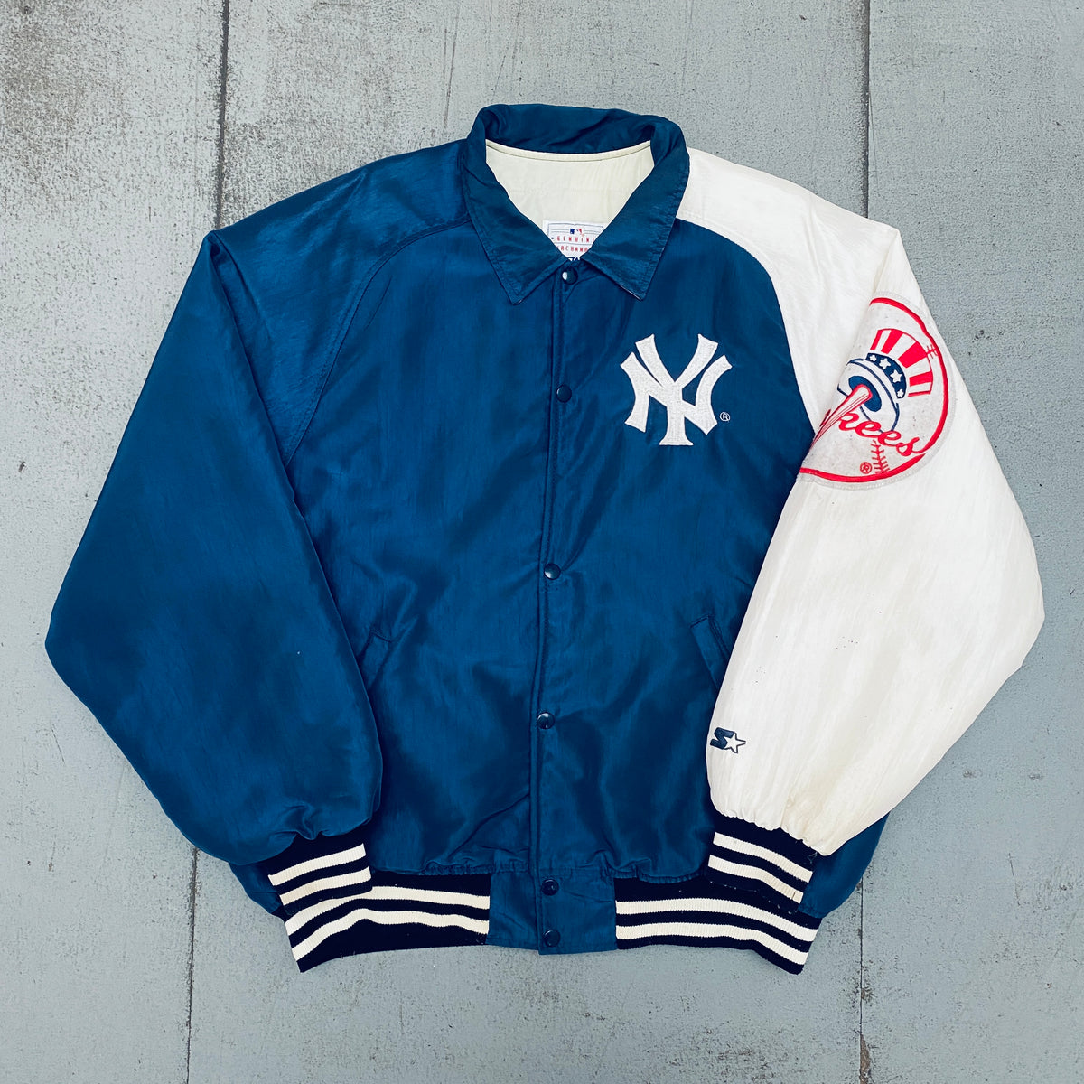 New York Yankees Starter Dugout Coaches Jacket Size Large