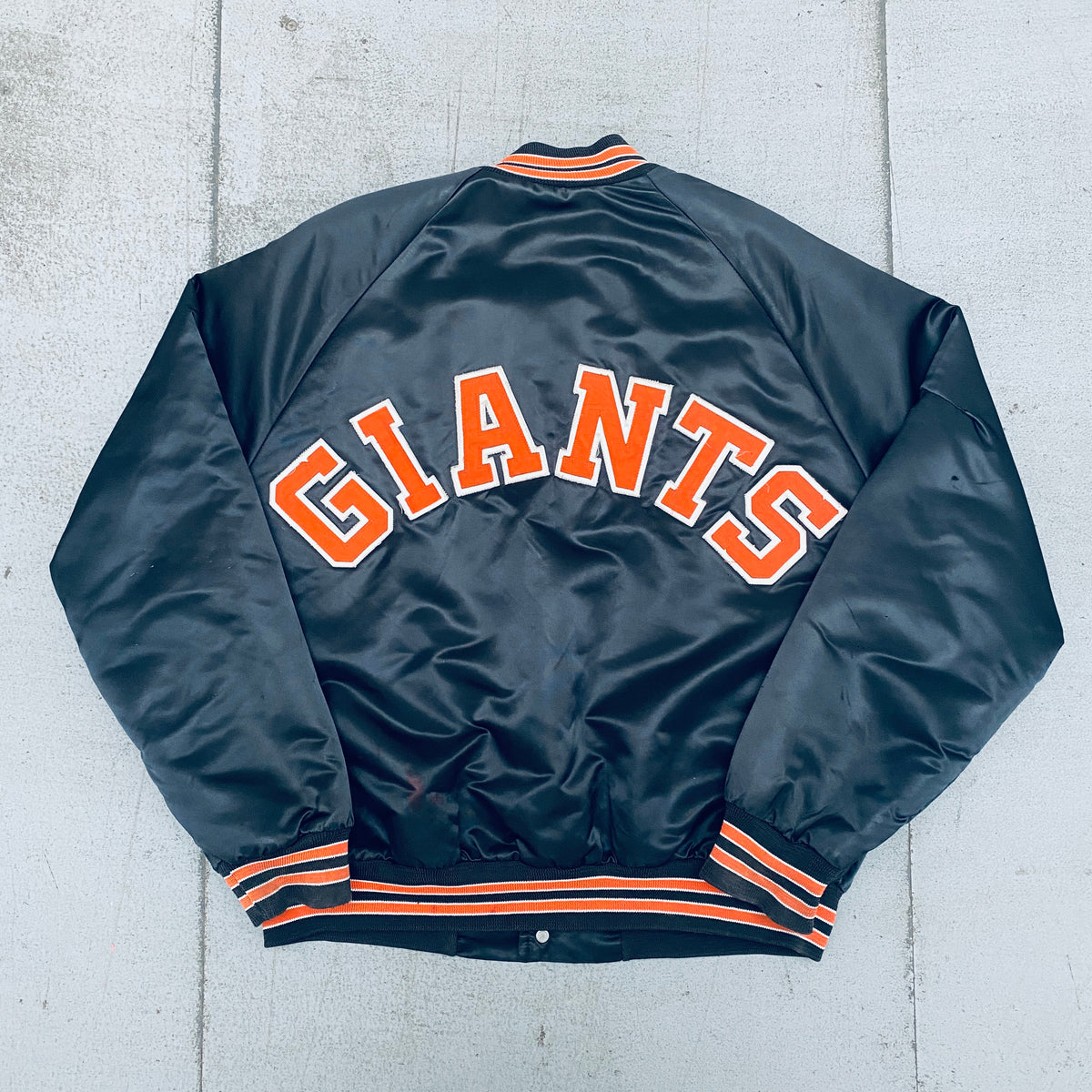 🚨🔥Vintage Chalk Line XL San Francisco Giants Starter Style Spellout  Jacket EUC