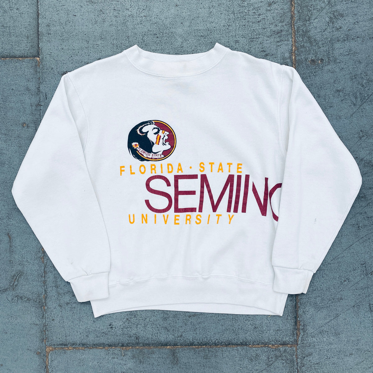 FSU Vintage Embroidered Seminoles Baseball Jersey