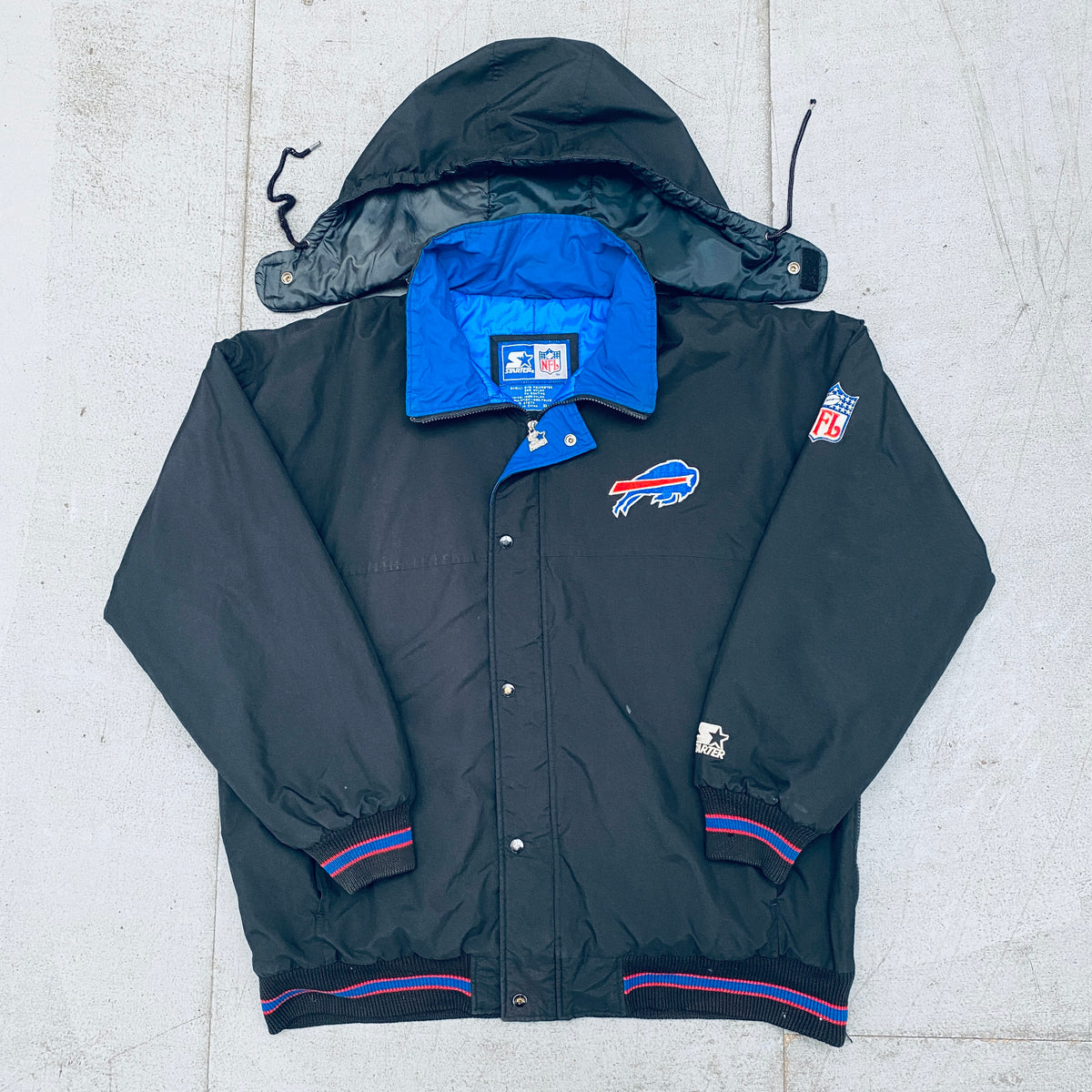 Vintage 90s Buffalo Bills Black Starter Jacket