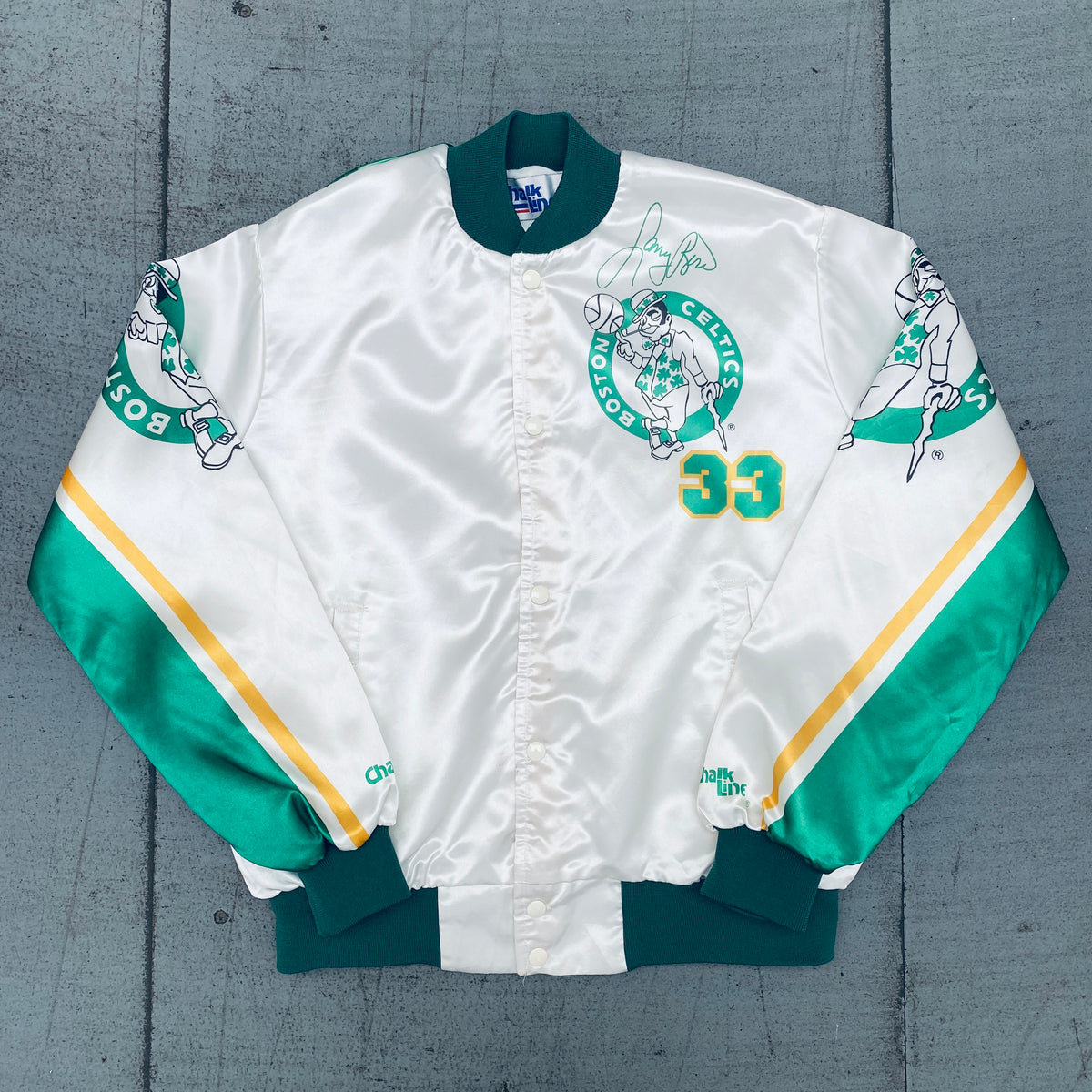 90s Chalk Line Larry Bird Boston Celtics Fanimation jacket size S – Mr.  Throwback NYC
