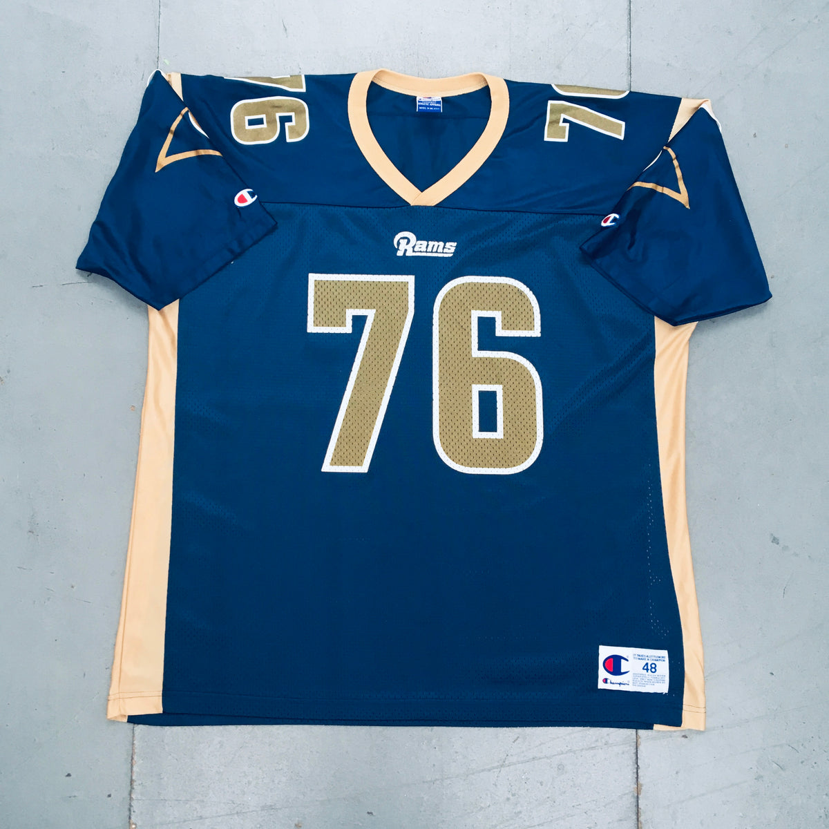 Los Angeles Rams NFL Champion Vintage Marshall Faulk Jersey