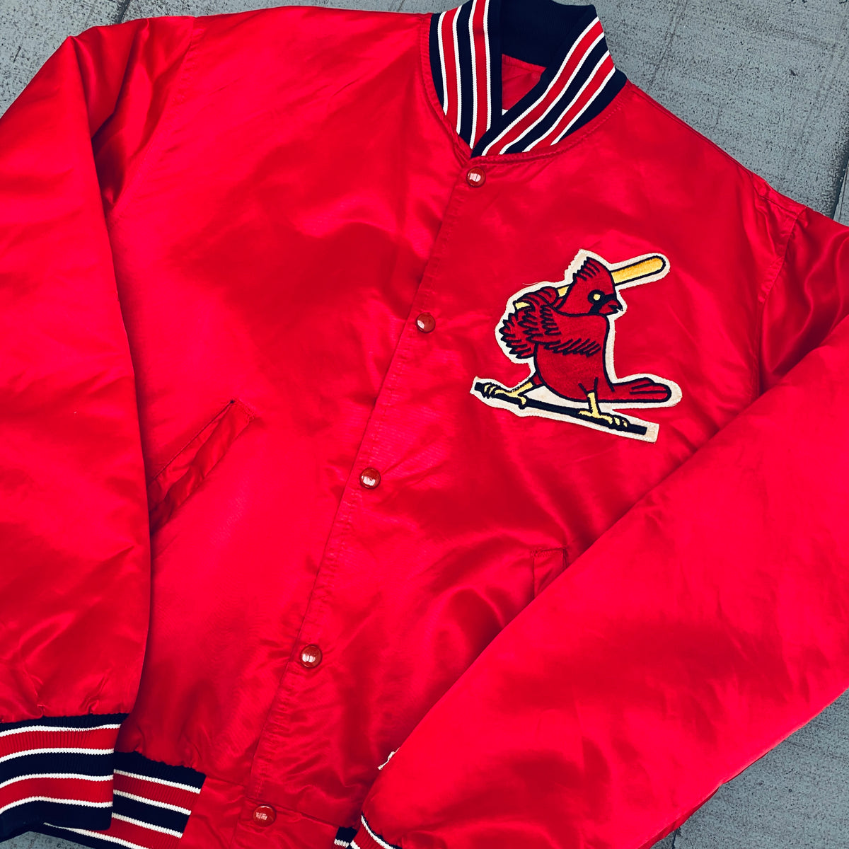 St. Louis Cardinals: 1980's Satin Starter Bomber Jacket (L) – National  Vintage League Ltd.