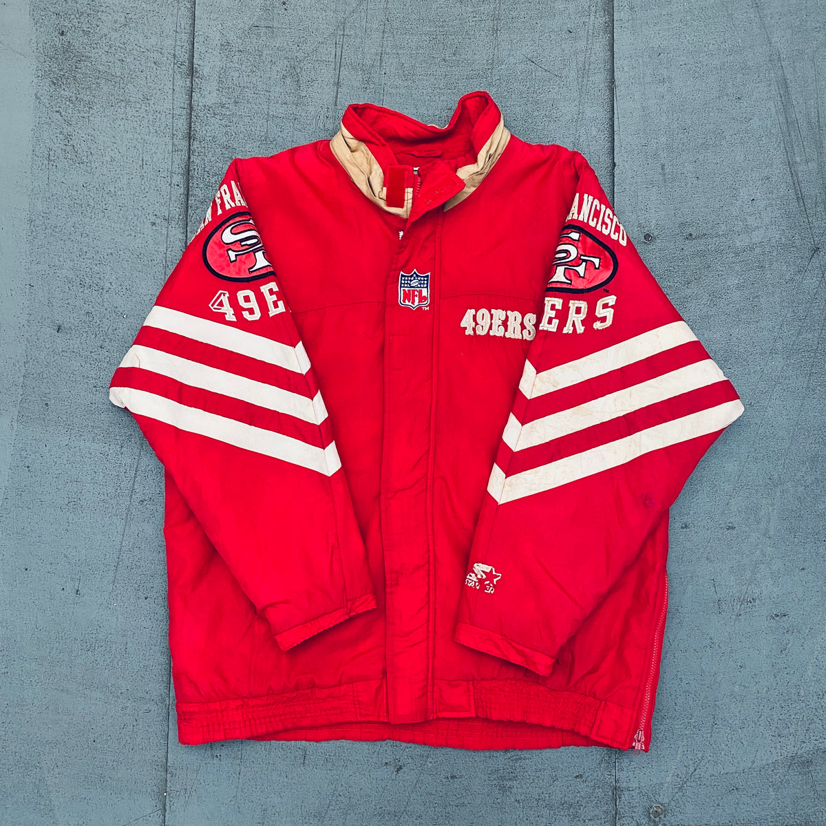 San Francisco 49ers: 1990's Fullzip Proline Starter Chavron Jacket (XL –  National Vintage League Ltd.