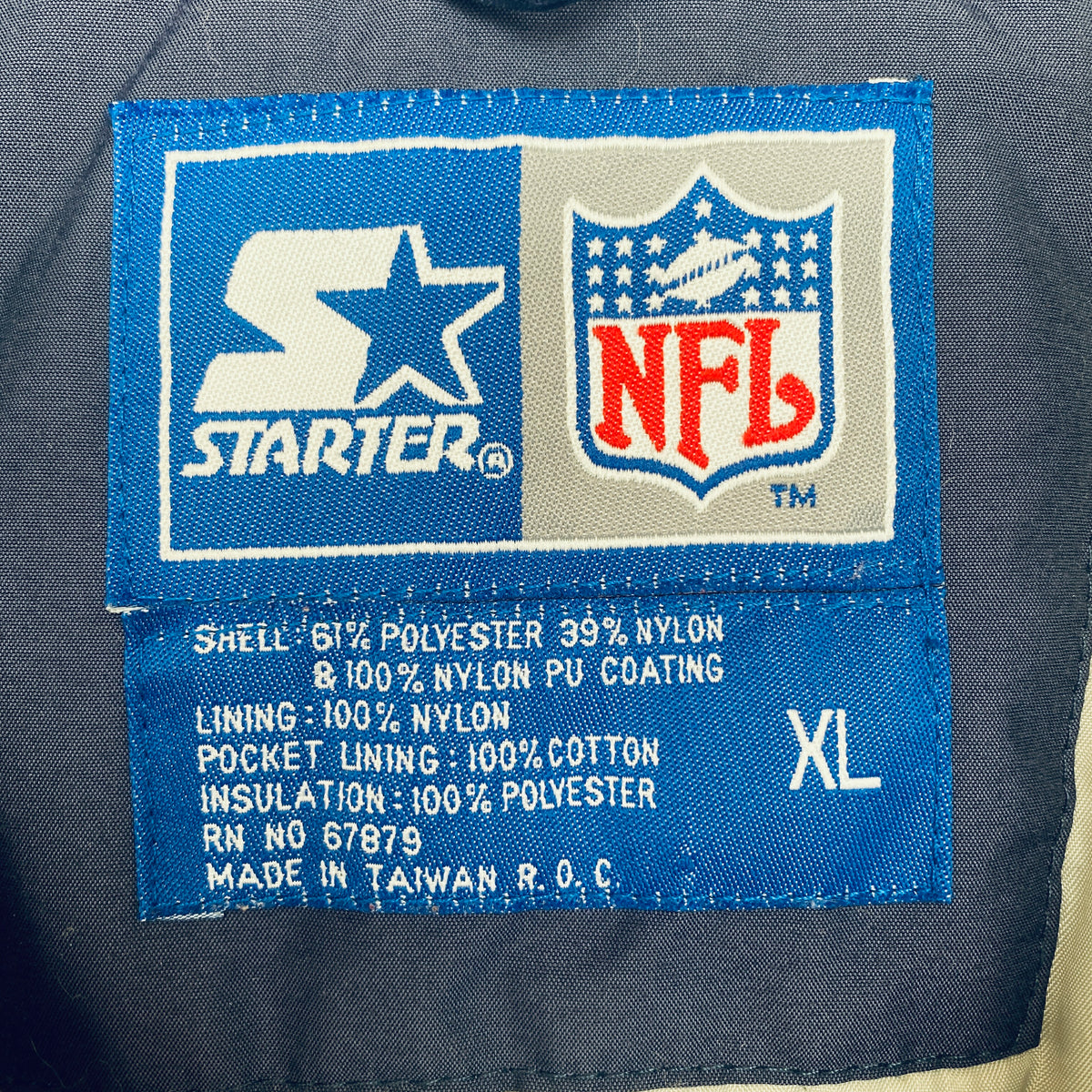 90s Starter NFL Dallas Cowboys 1/4 Zip Padded Coat (XL) – Stocked