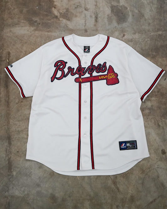 Atlanta Braves: Justin Upton 2013 White Majestic Home Stitched Jersey XXL