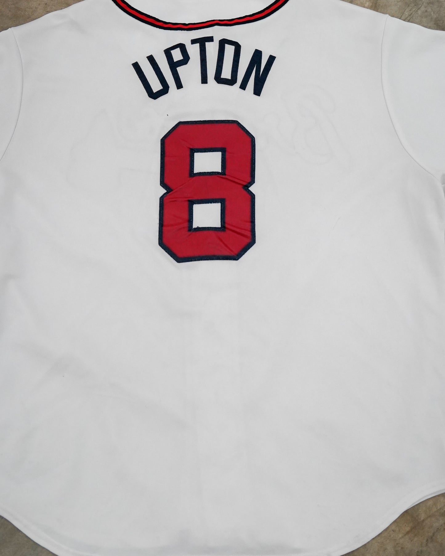 Atlanta Braves: Justin Upton 2013 White Majestic Home Stitched Jersey XXL